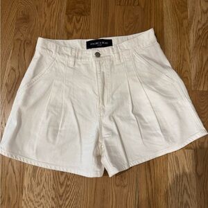 Veronica Beard Cream High Waist Women's Shorts